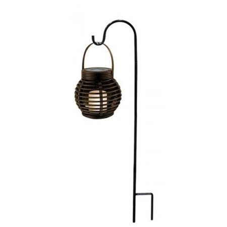 PIAZZA Alpine  Solar Led Lantern With Shepherds Hook Metal Stake PI4110